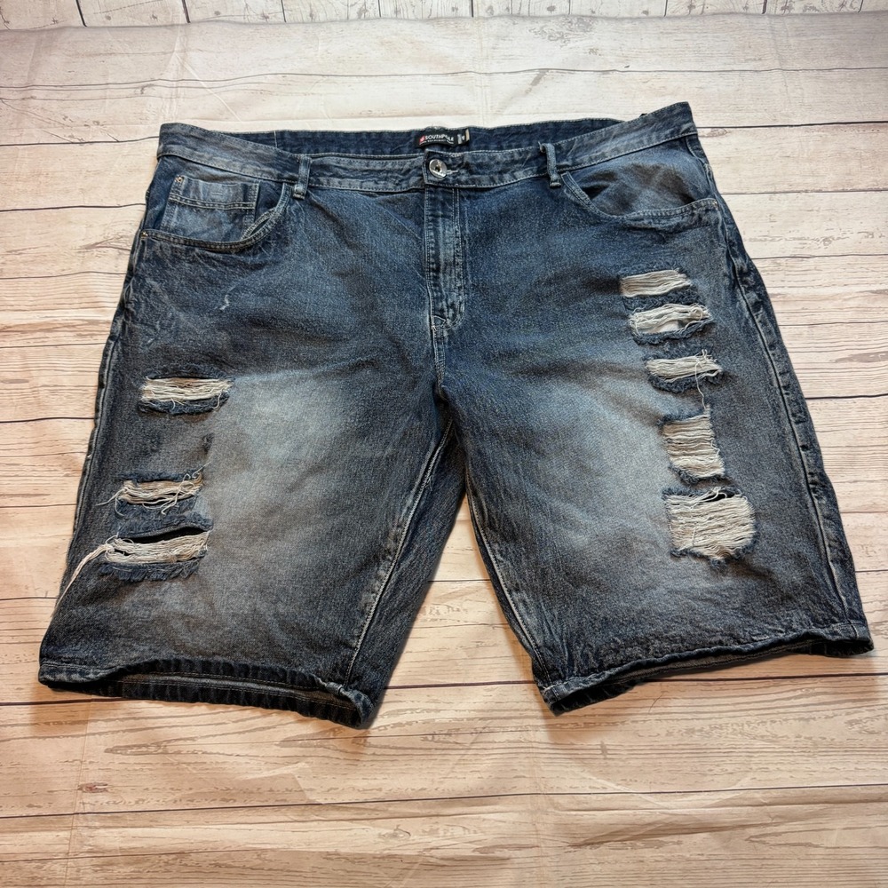 Vintage Southpole Denim Jean Shorts Y2K Hip Hop Baggy Distressed Men's‎ Size 48